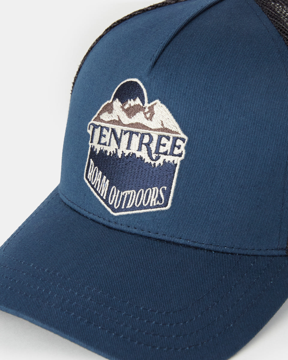 Blue Graphic Mesh Trucker Hat