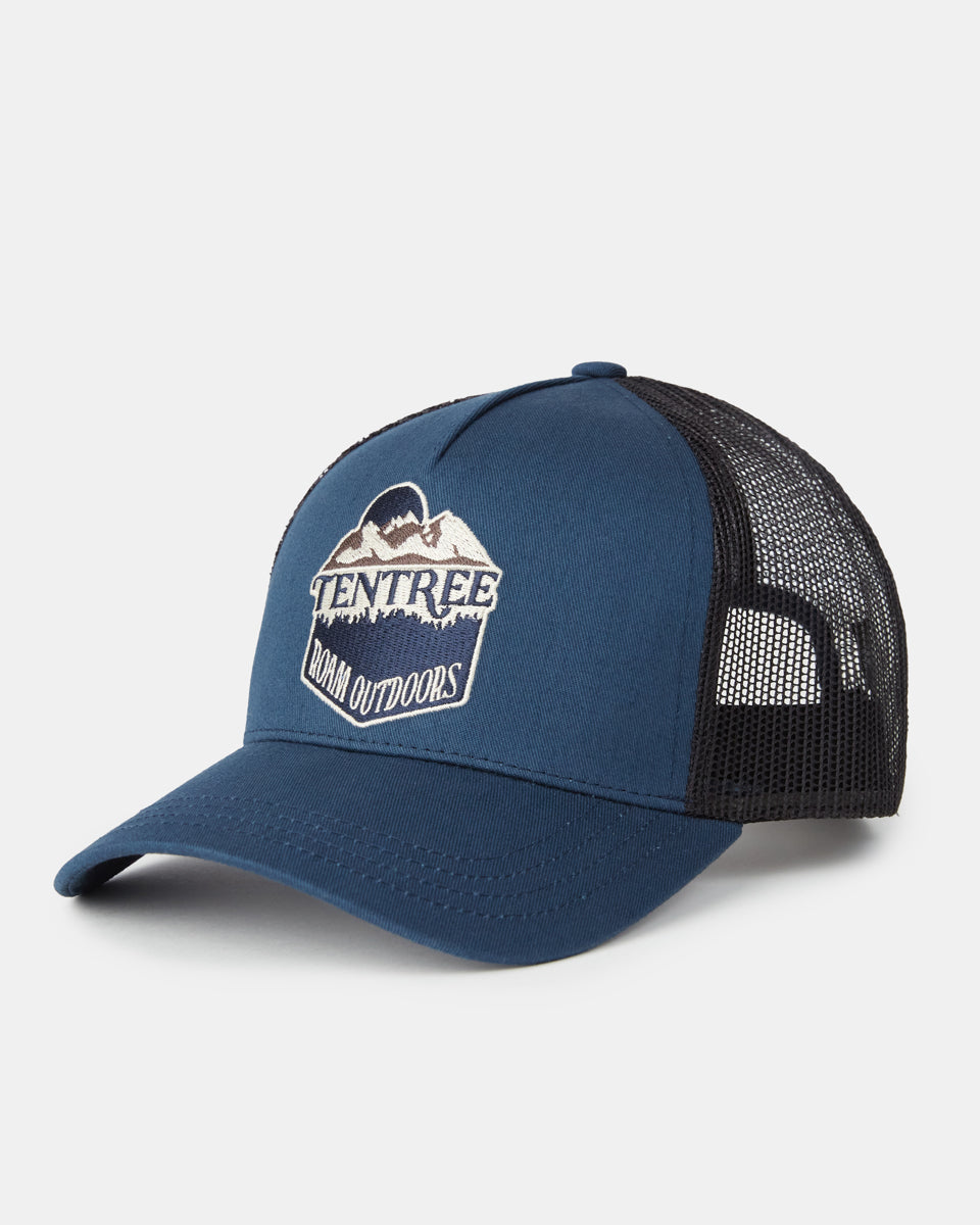 Blue Graphic Mesh Trucker Hat