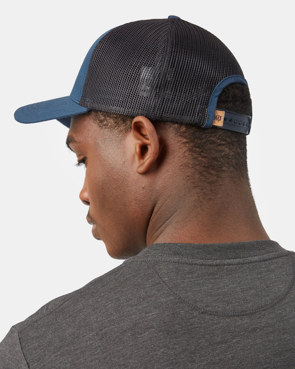 Blue Graphic Mesh Trucker Hat