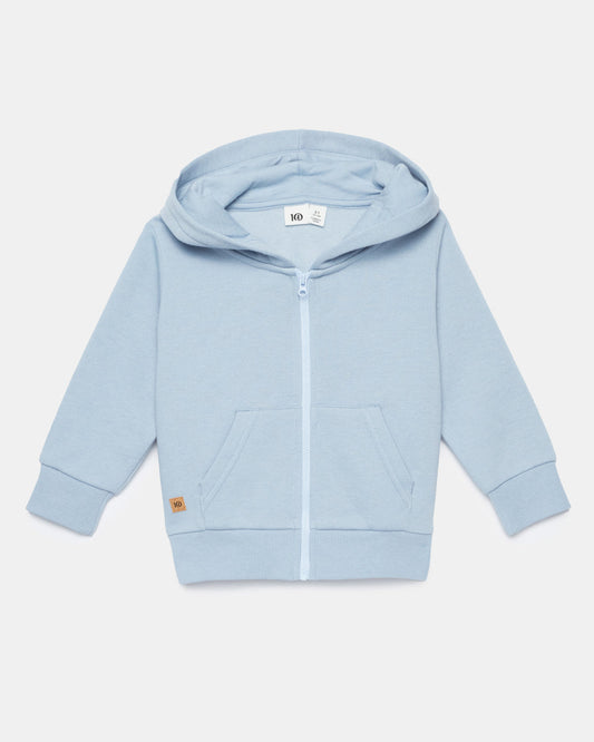 Blue Kids Fleece Zip Up Hoodie