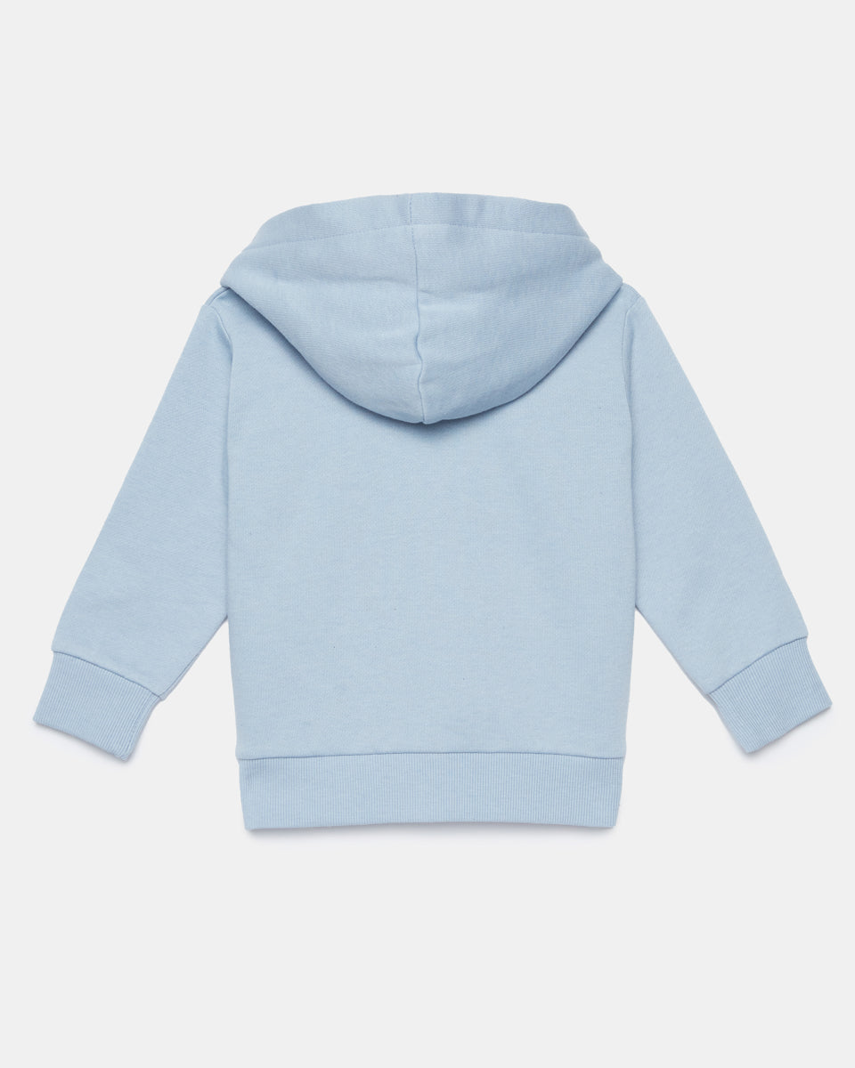 Blue Kids Fleece Zip Up Hoodie