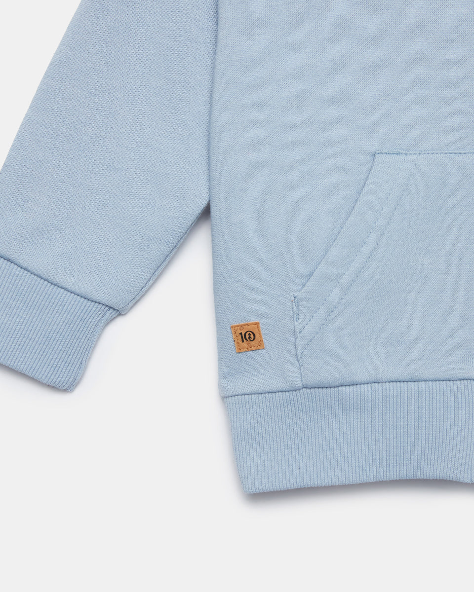 Blue Kids Fleece Zip Up Hoodie