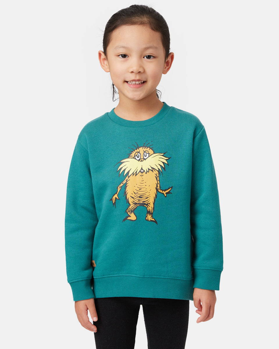 Blue Kids Graphic Crew Neck Sweatshirt