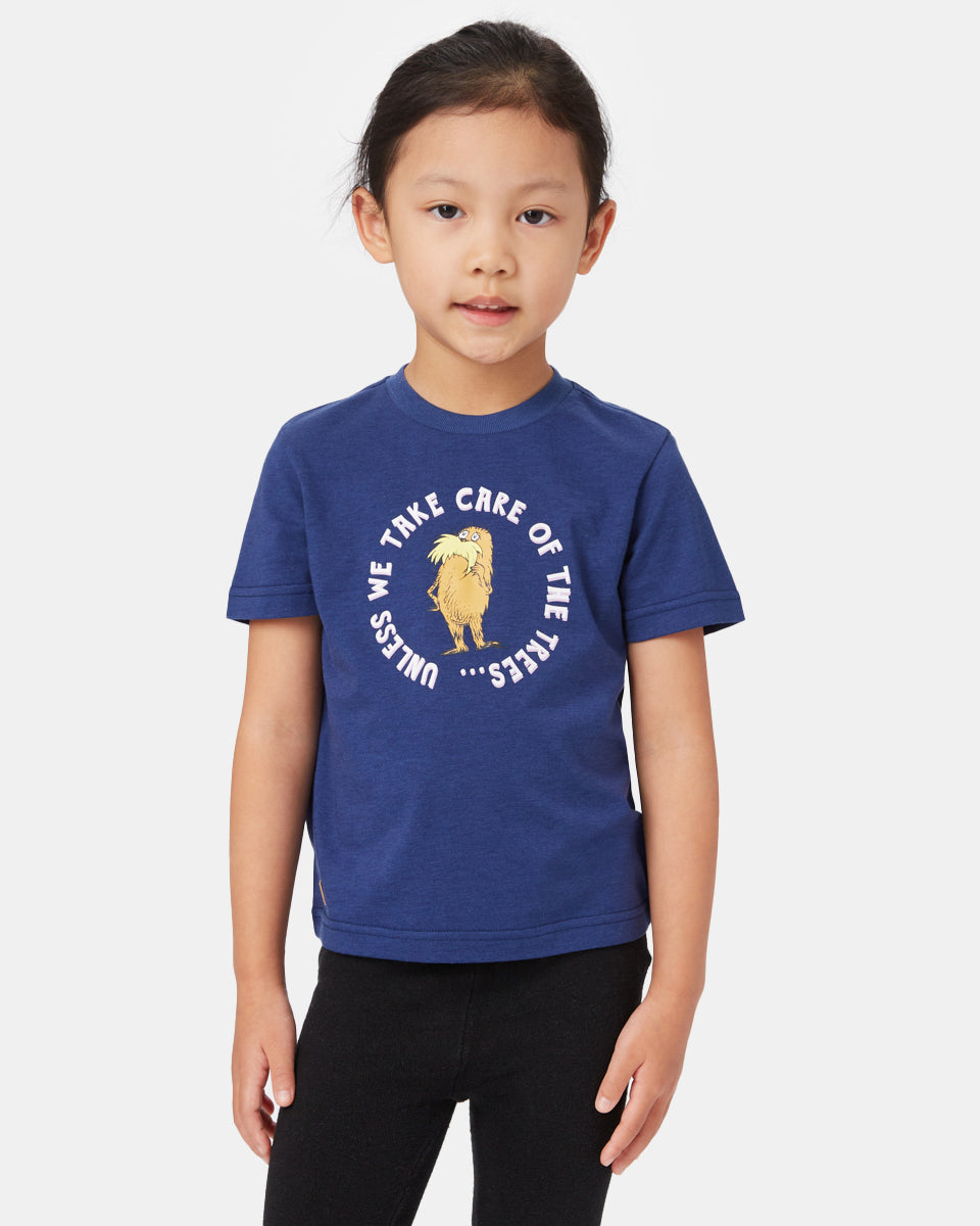 Blue Kids Recycled Polyester Graphic Tee