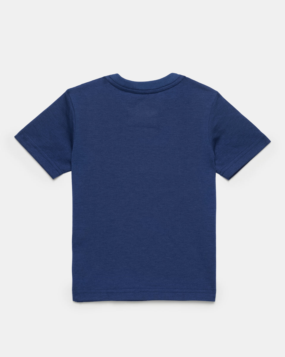 Blue Kids Recycled Polyester Graphic Tee