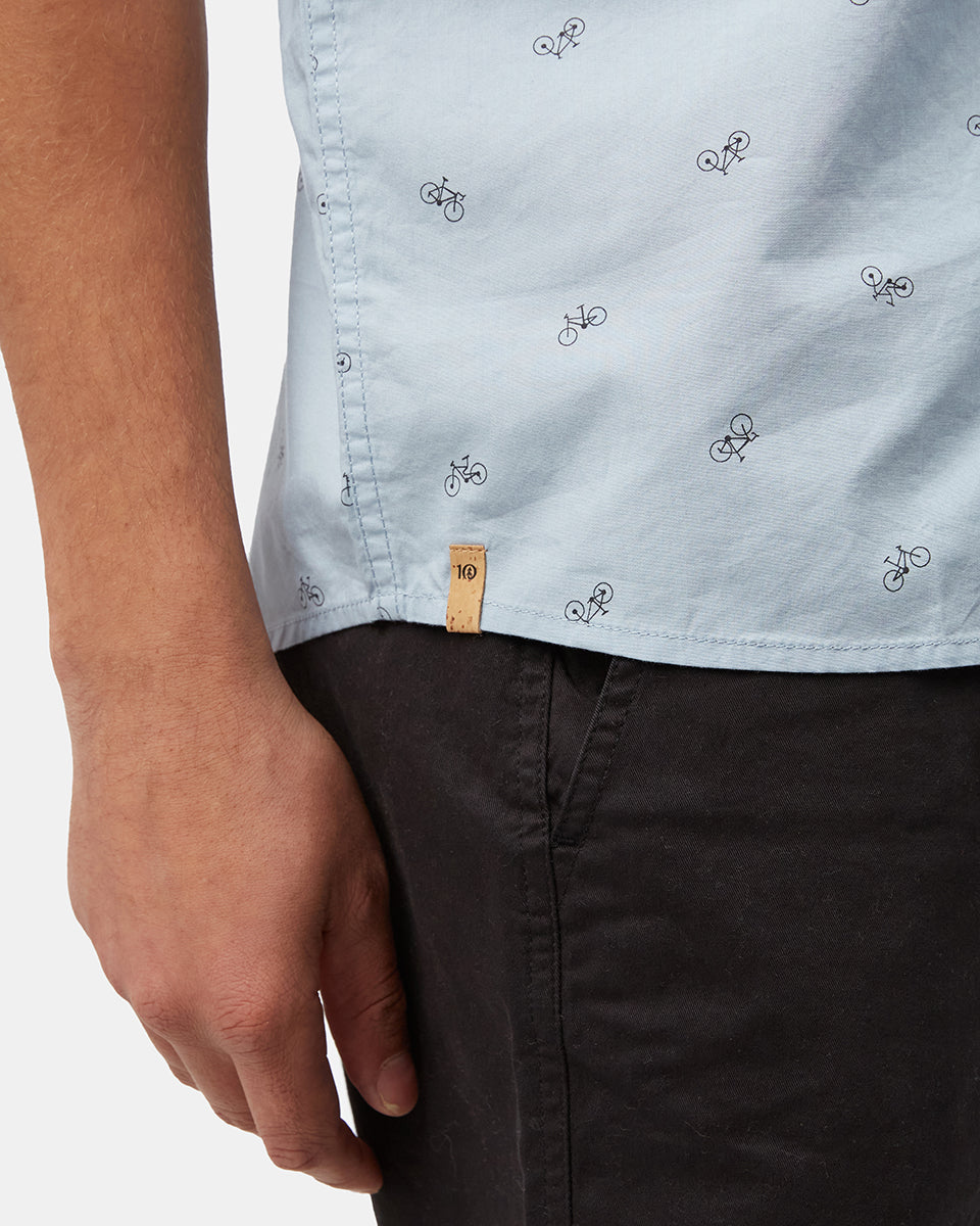 Blue Men's Button Up Shirt