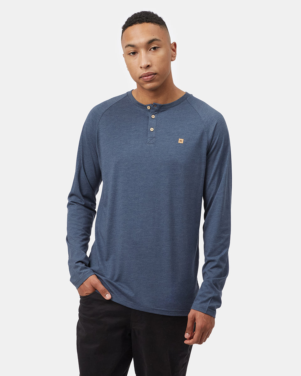 Blue Men's Eco-Friendly Button Shirt