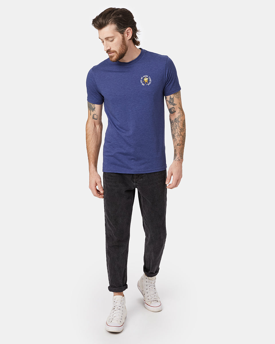 Blue Men's Eco-Friendly Graphic Tee