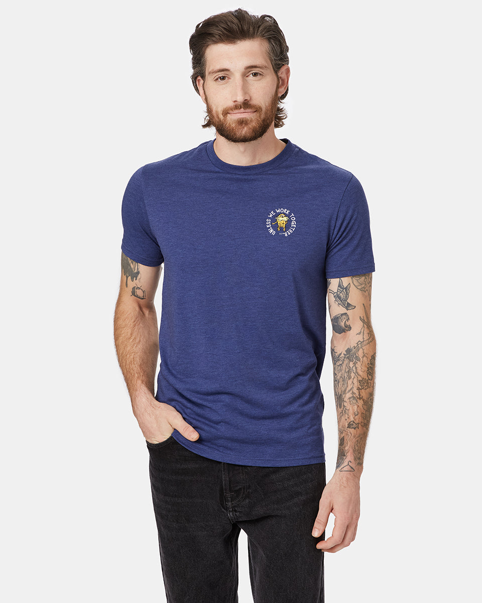 Blue Men's Eco-Friendly Graphic Tee