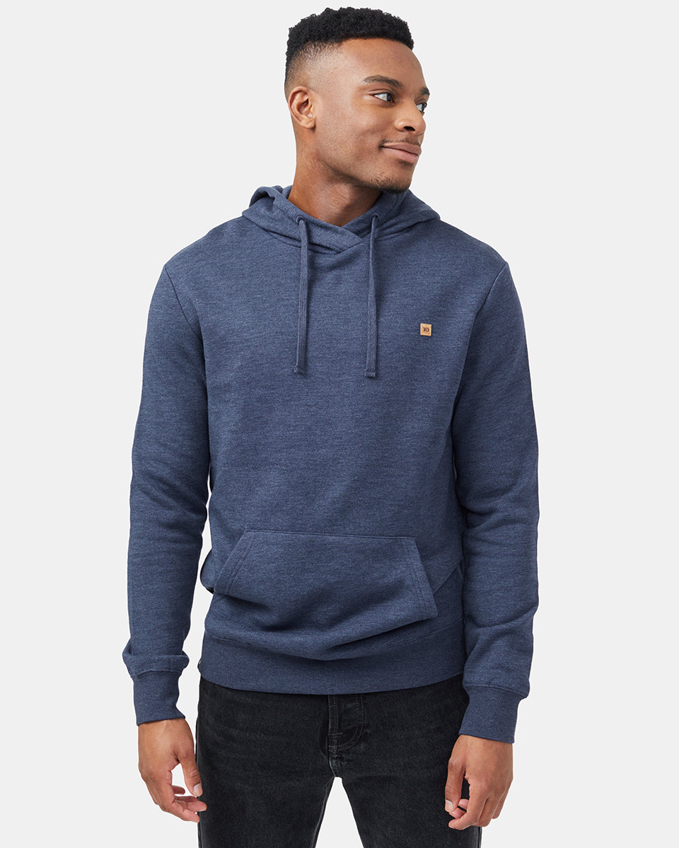 Blue Men's Eco-Friendly Pullover Hoodie