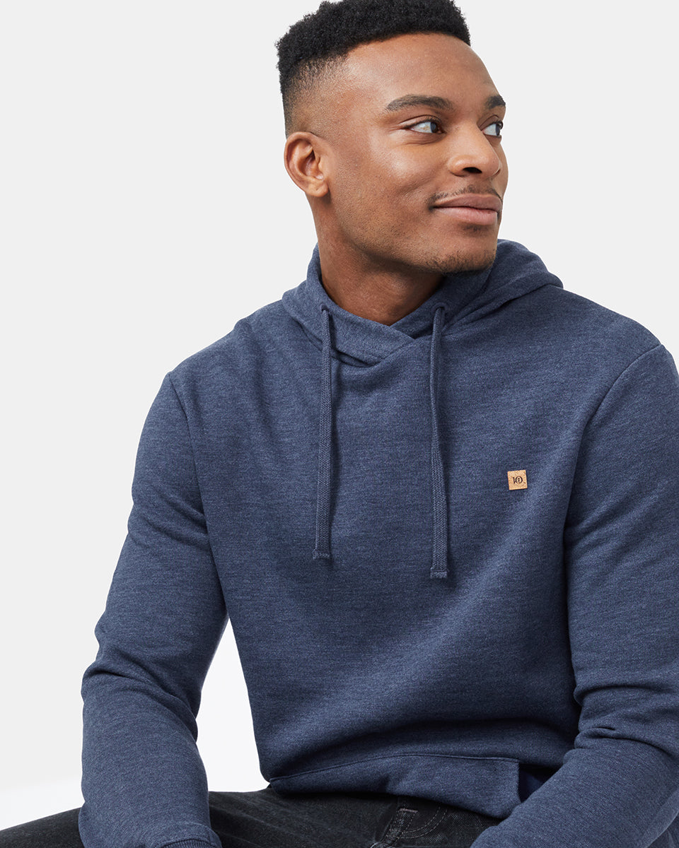 Blue Men's Eco-Friendly Pullover Hoodie