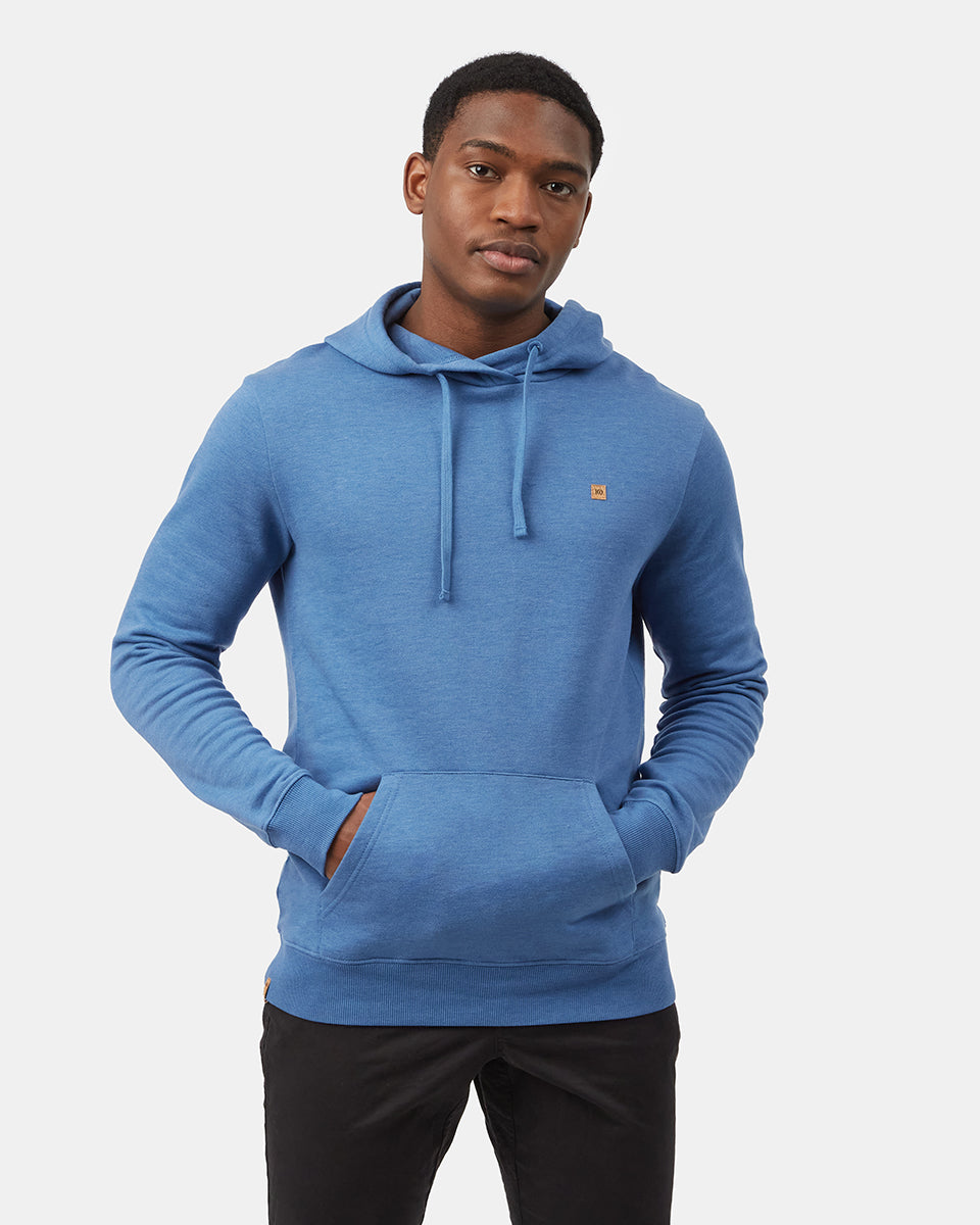 Blue Men's Eco-Friendly Pullover Hoodie
