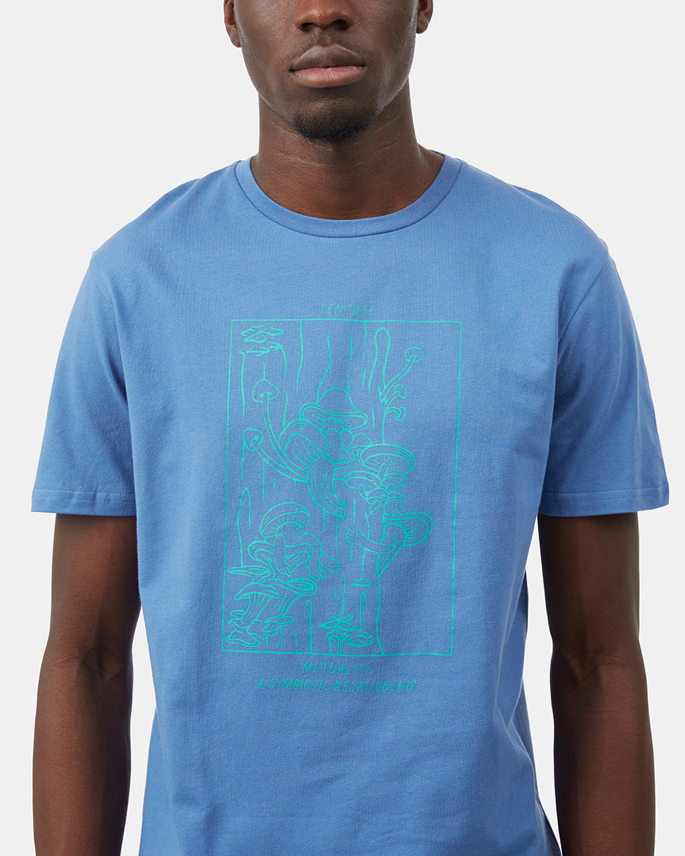 Blue Men's Graphic Print Short Sleeve Tee