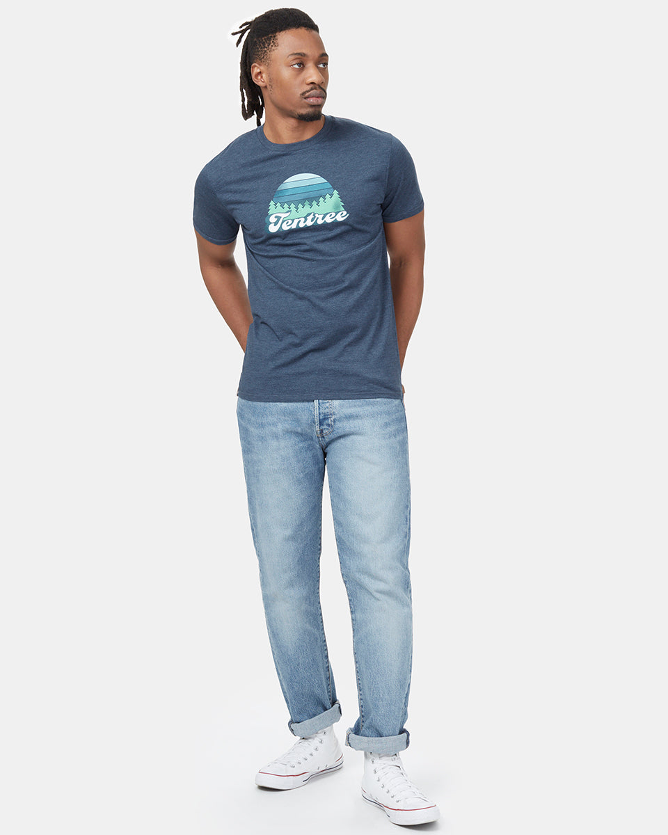 Blue Men's Graphic Short Sleeve Tee