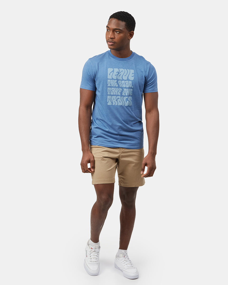 Blue Men's Graphic Short Sleeve Tee