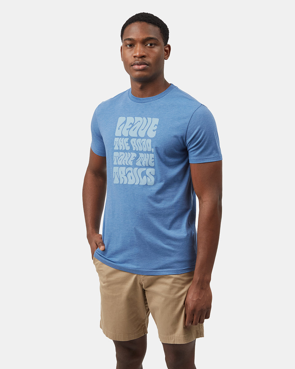 Blue Men's Graphic Short Sleeve Tee