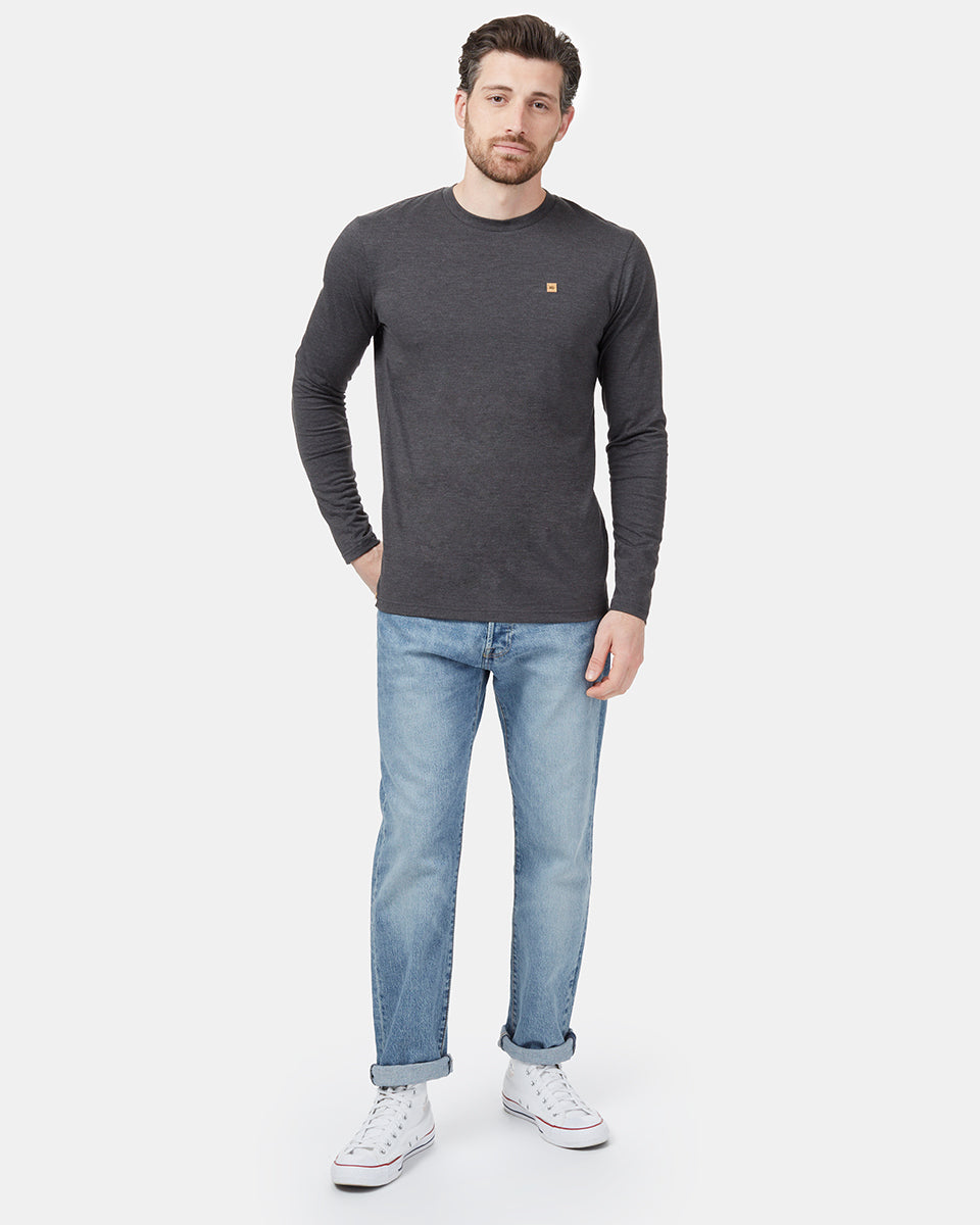 Blue Men's Long Sleeve Crew Neck Sweatshirt