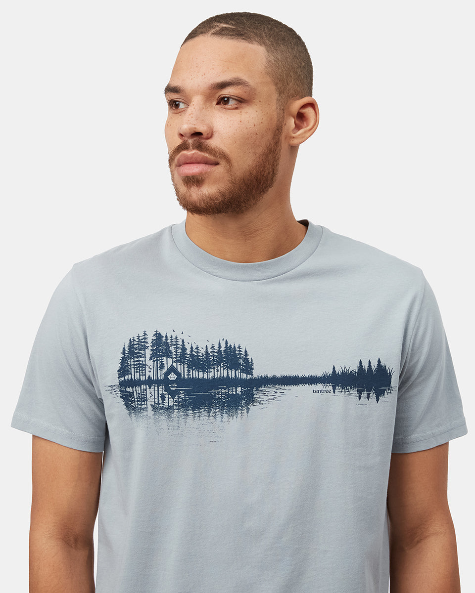 Blue Men's Organic Cotton Graphic Tee