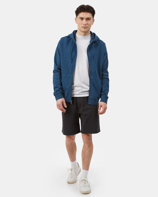 Blue Men's Organic Cotton Zip Up Hoodie