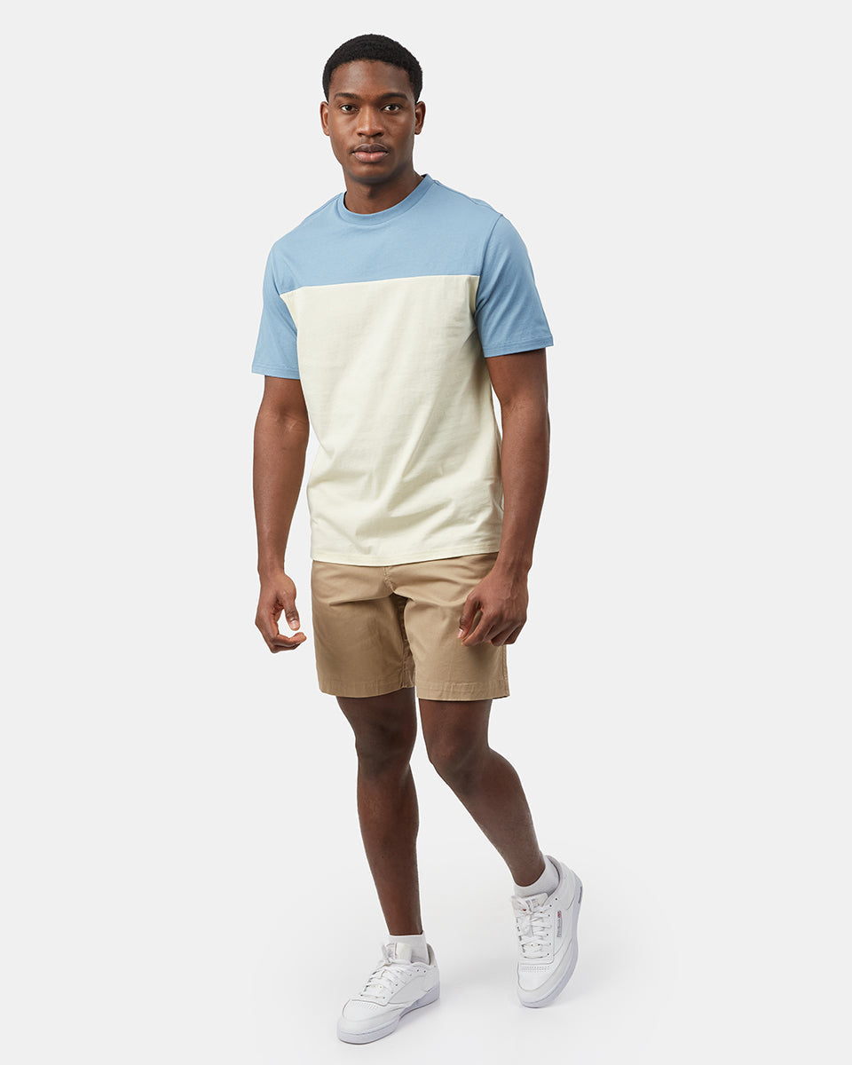 Blue Men's Oversized Block Colour T-Shirt