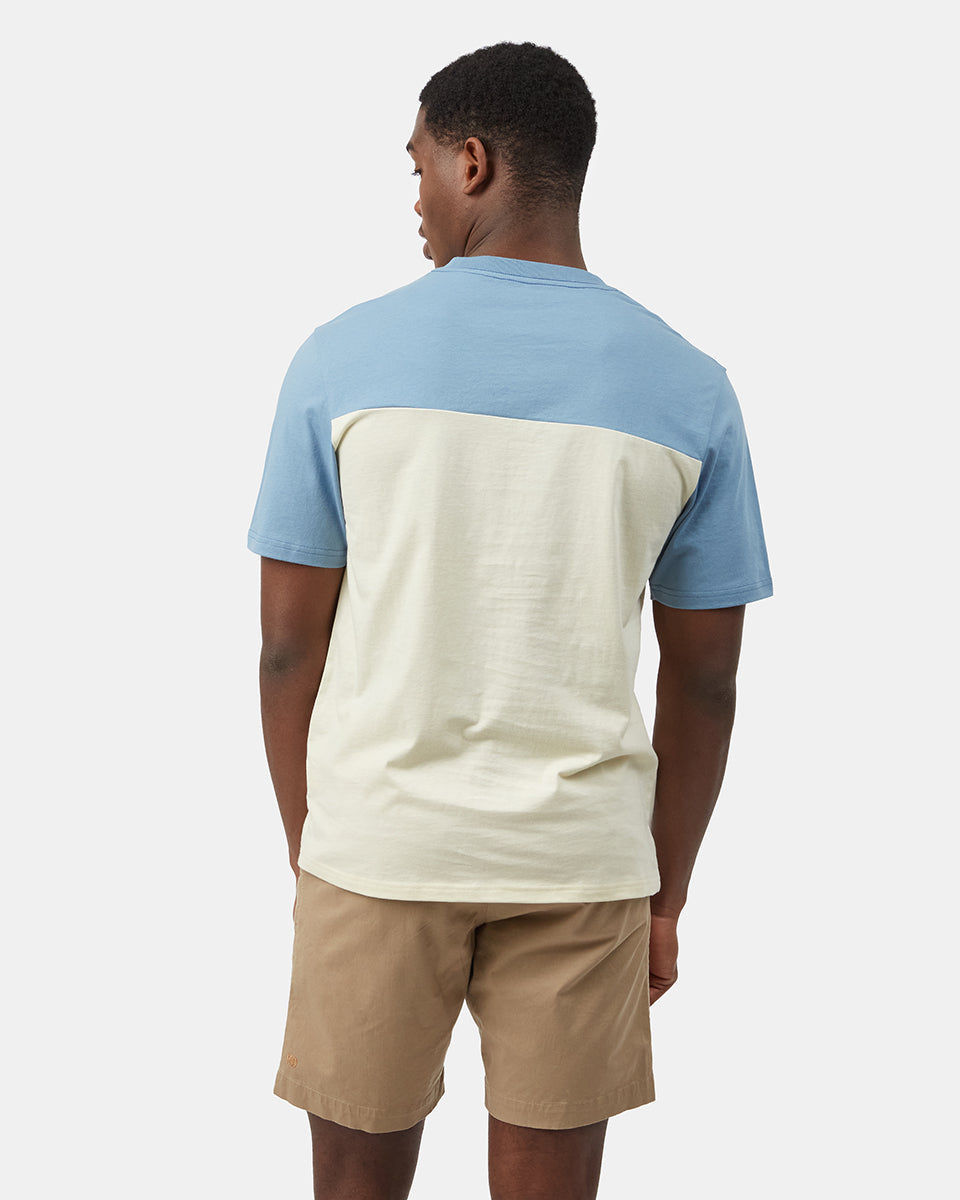 Blue Men's Oversized Block Colour T-Shirt