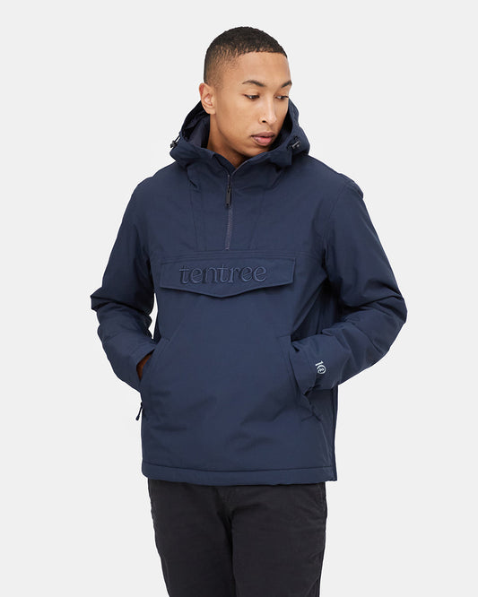 Blue Men's Pullover Anorak Rain Jacket