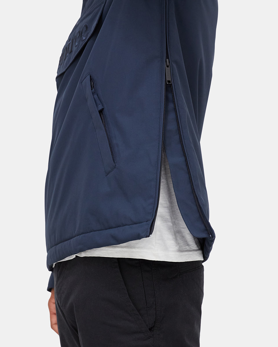 Blue Men's Pullover Anorak Rain Jacket
