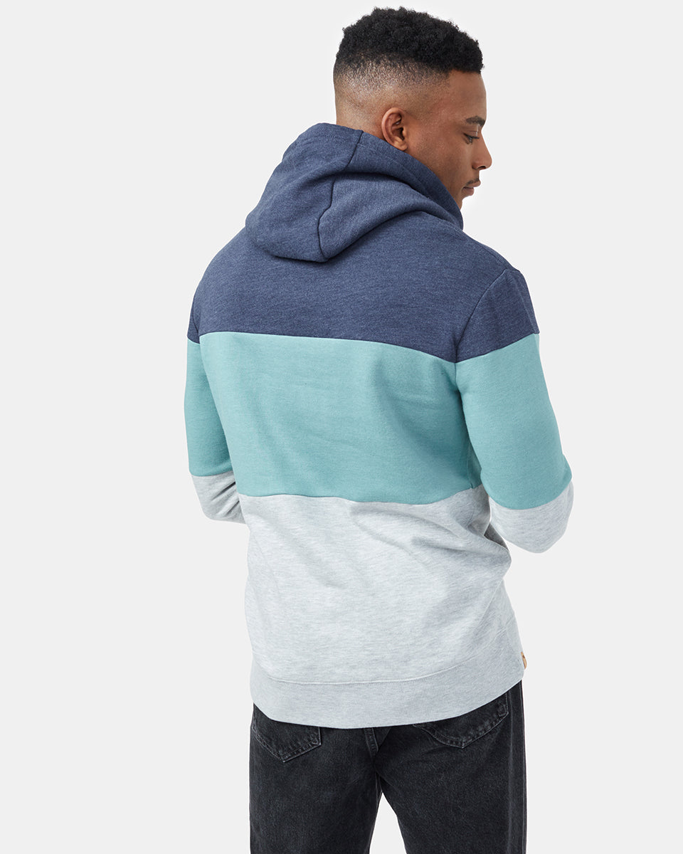 Blue Men's Stripe Pullover Hoodie
