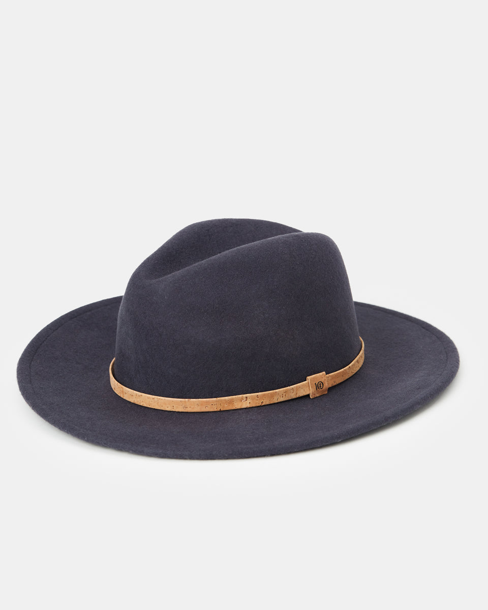 Blue Recycled Wool Fedora