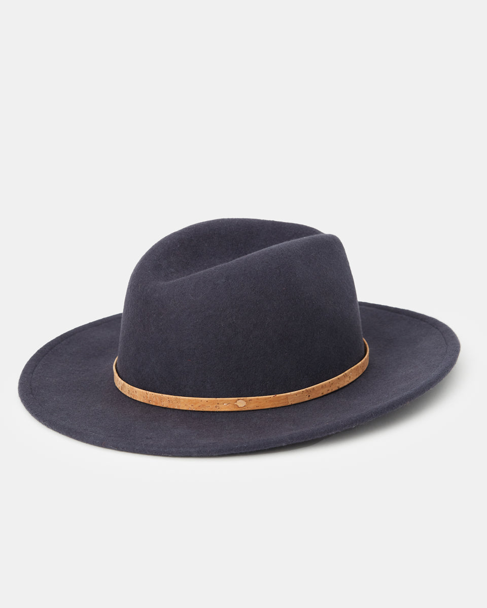 Blue Recycled Wool Fedora