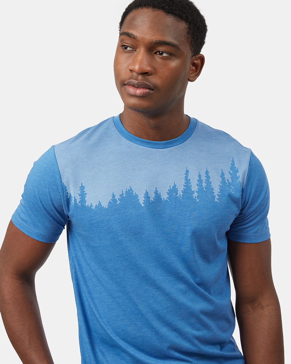 Blue Tree Graphic Crew Neck T-Shirt