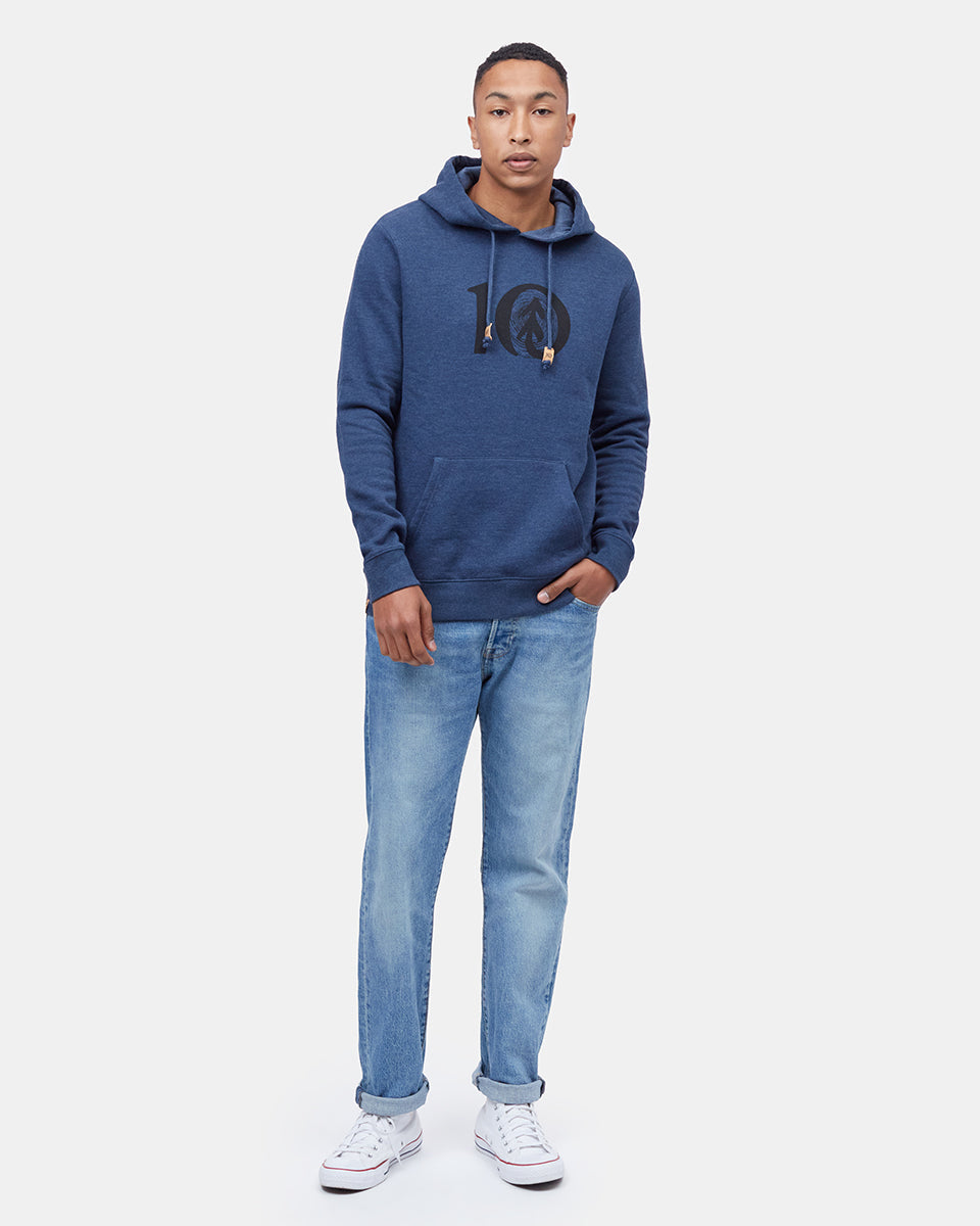 Blue Tree Graphic Pullover Hoodie