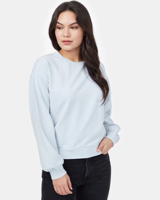 Blue Women's Balloon Sleeve Pullover