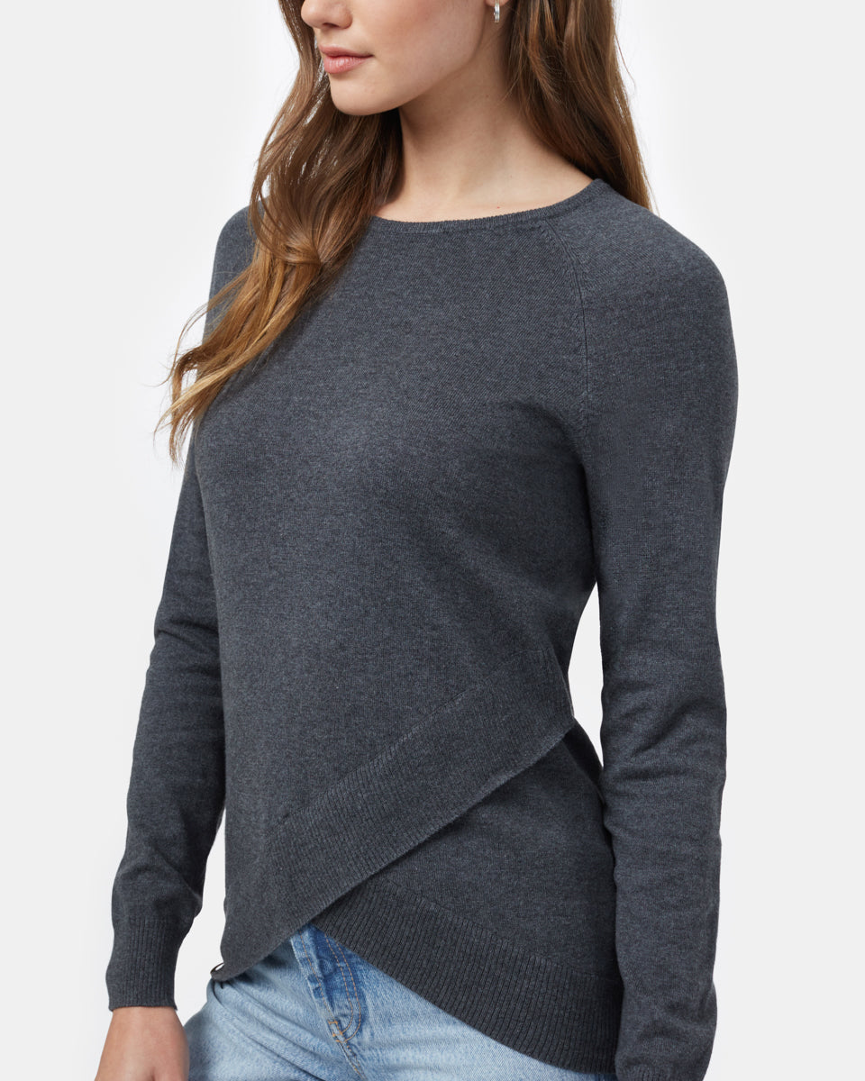 Blue Women's Longsleeve Crossover Jumper