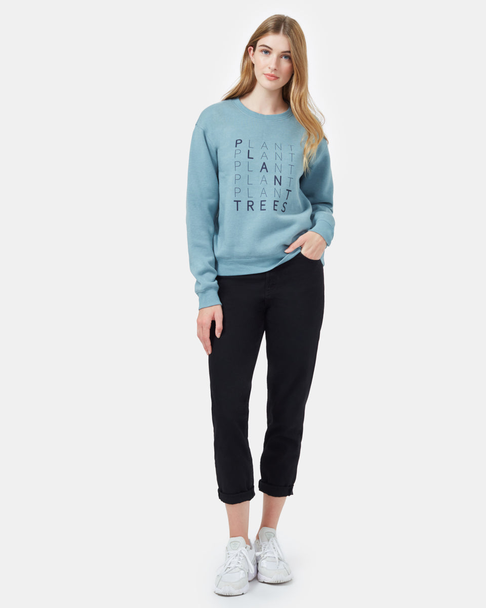 Blue Women's Organic Cotton Graphic Sweatshirt