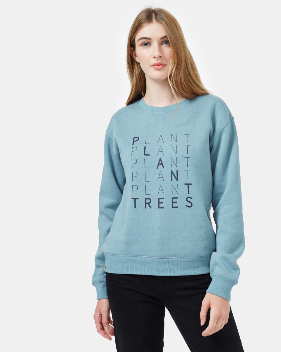 Blue Women's Organic Cotton Graphic Sweatshirt