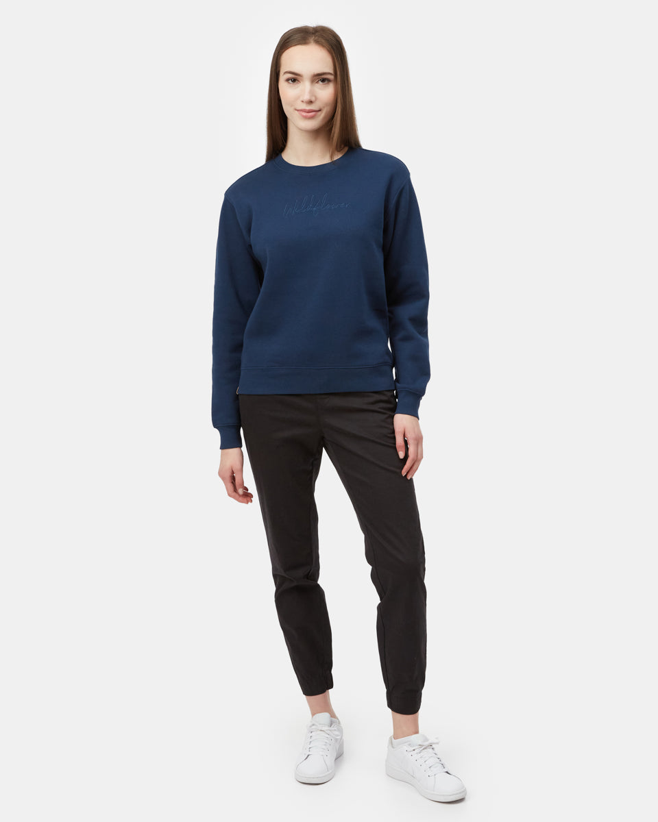 Blue Women's Organic Cotton Pullover