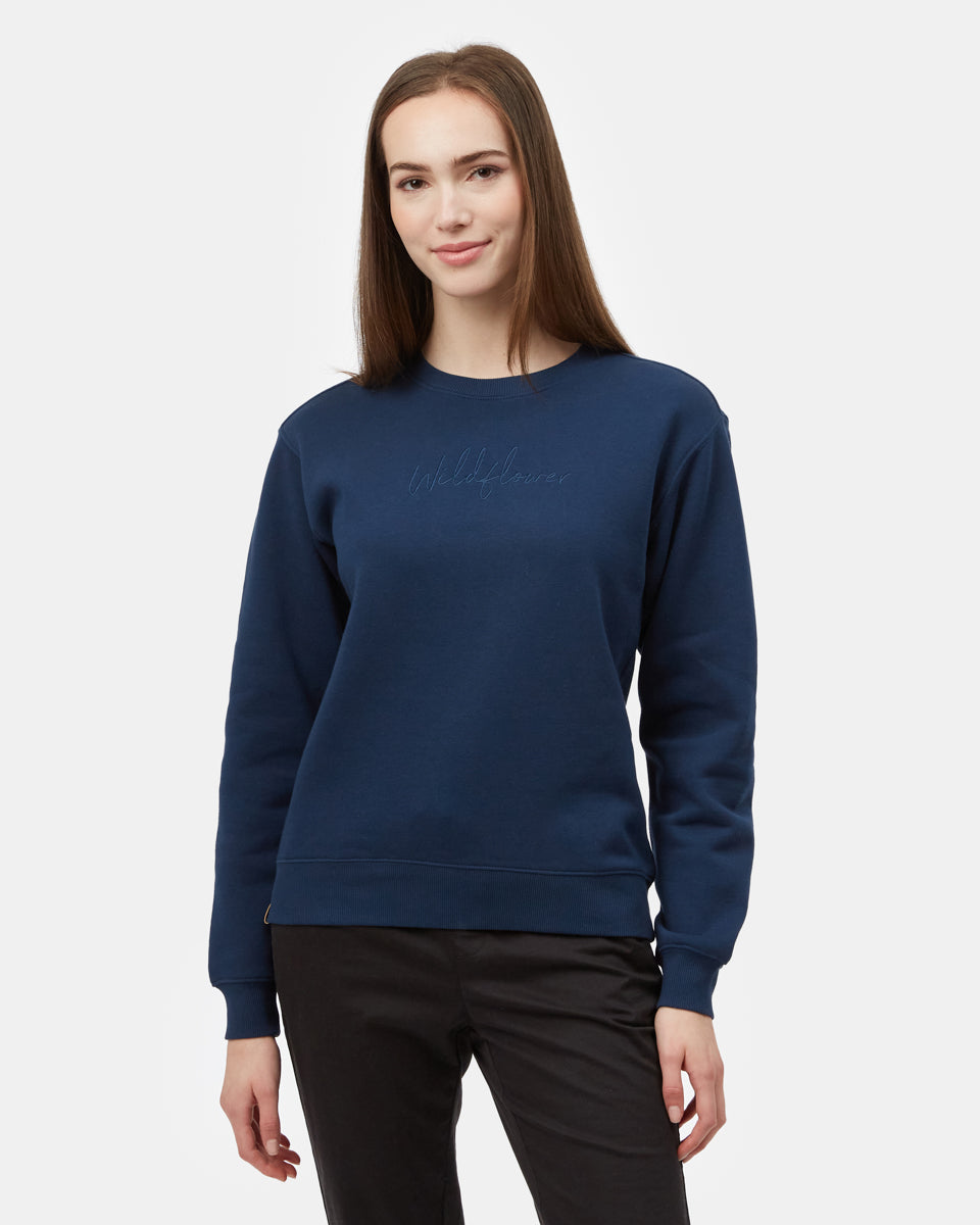 Blue Women's Organic Cotton Pullover