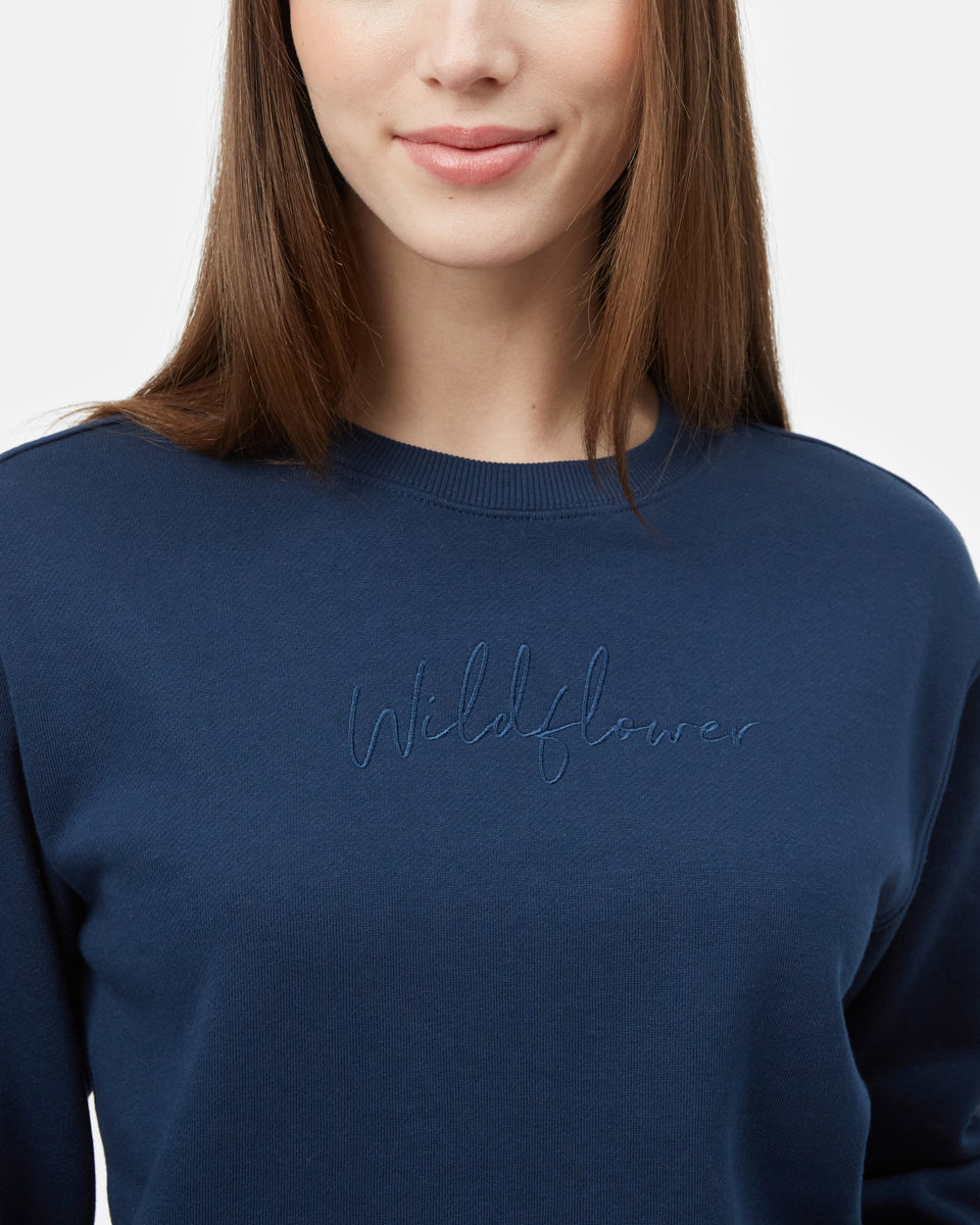 Blue Women's Organic Cotton Pullover