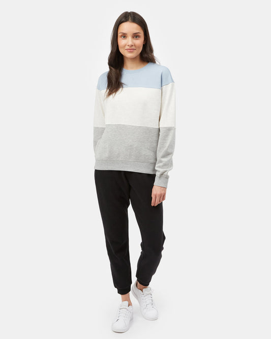 Blue,White Women's Eco-Friendly Stripe Pullover