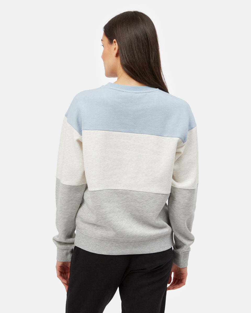 Blue,White Women's Eco-Friendly Stripe Pullover