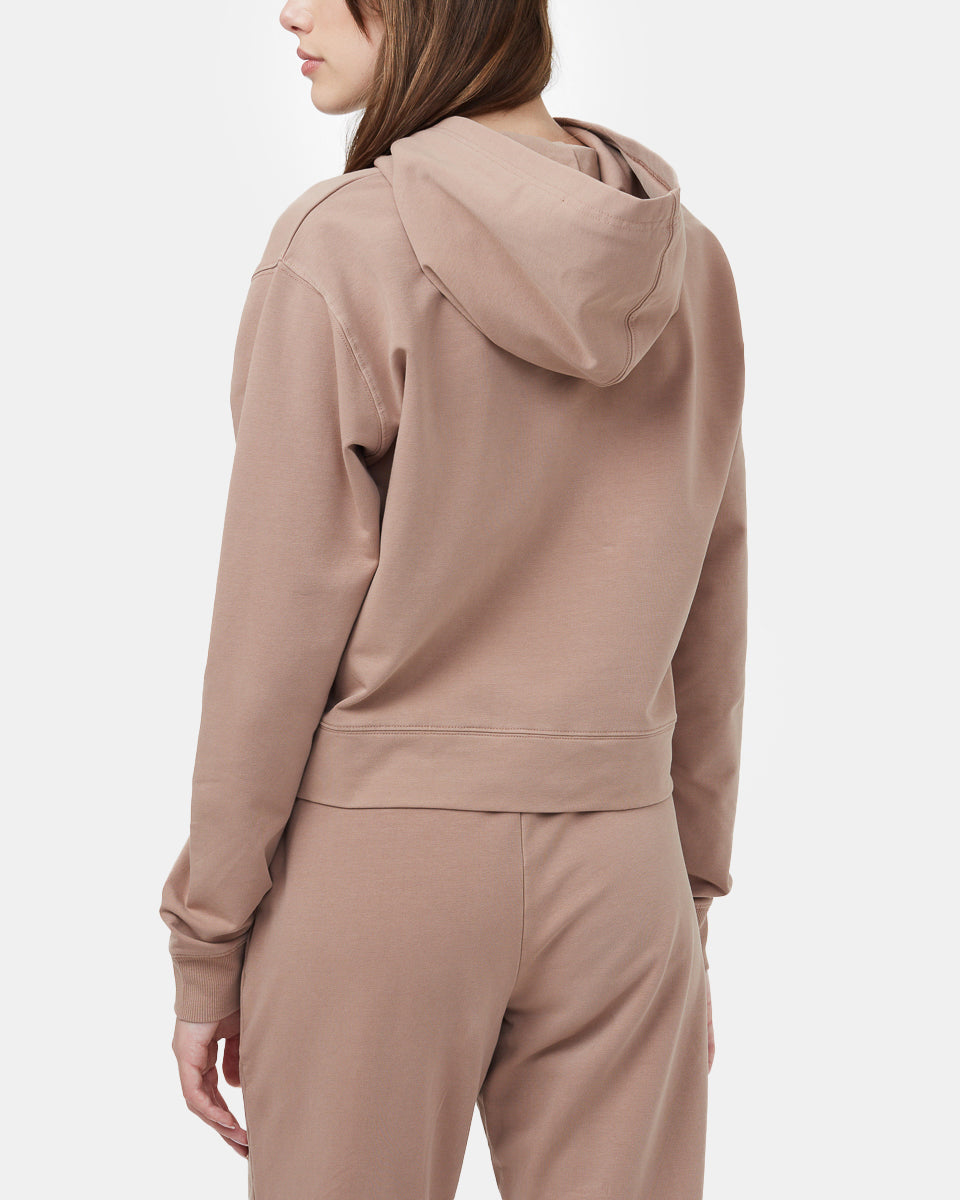 Brown Cropped Hoodie