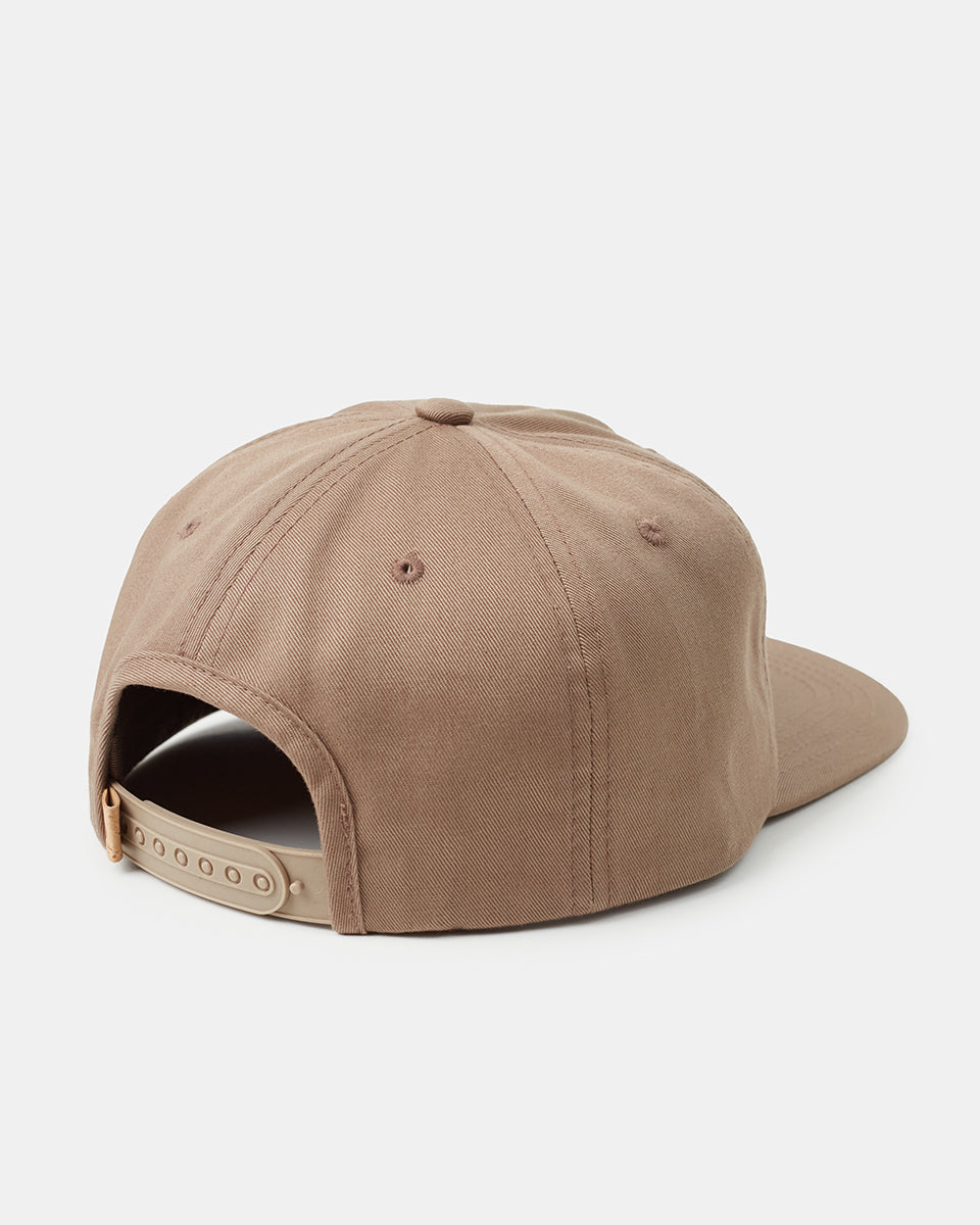 Brown-Organic-Cotton-Graphic-Flat-Brim-Hat-