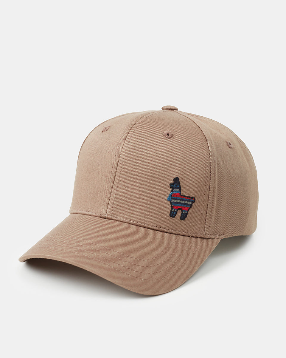 Brown-Peru-llama-graphic-baseball-cap