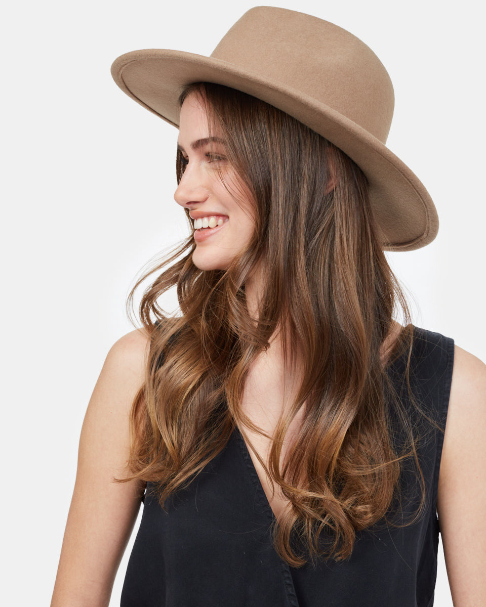 Brown Recycled Wool Fedora