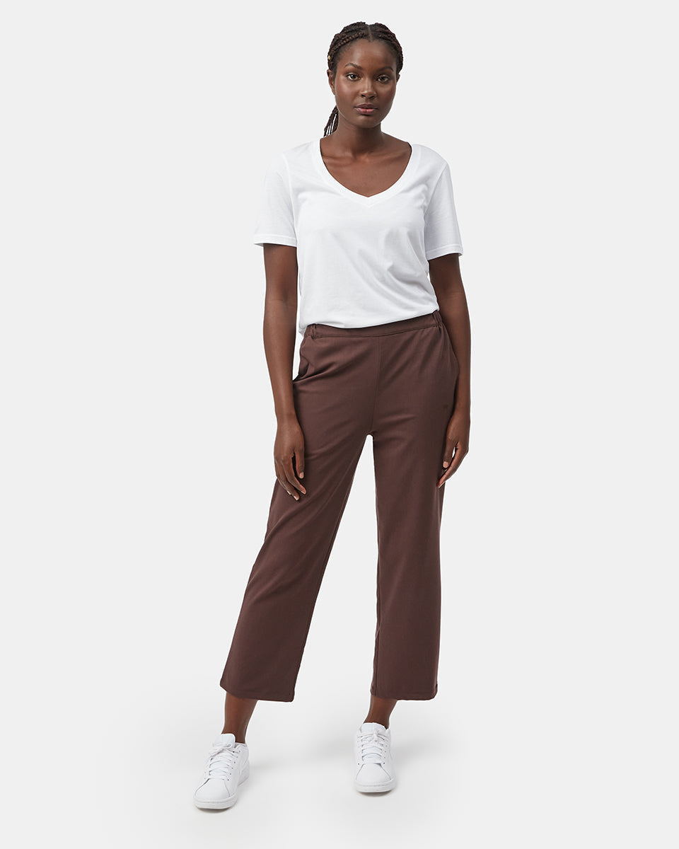 Brown Women's Eco-Friendly High-Rise Pants