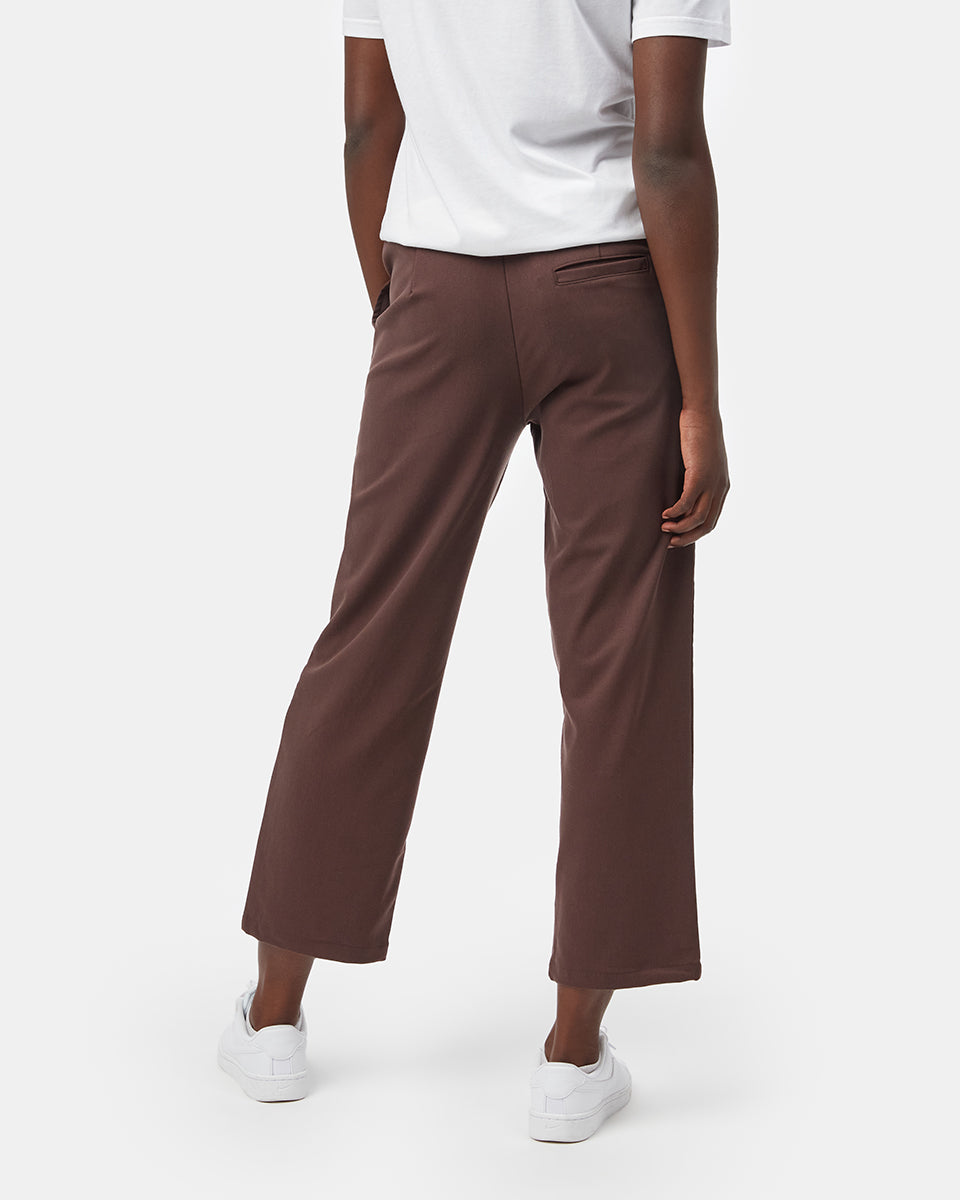 Brown Women's Eco-Friendly High-Rise Pants