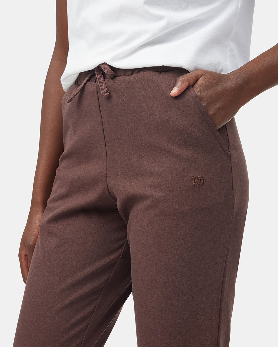 Brown Women's Eco-Friendly High-Rise Joggers