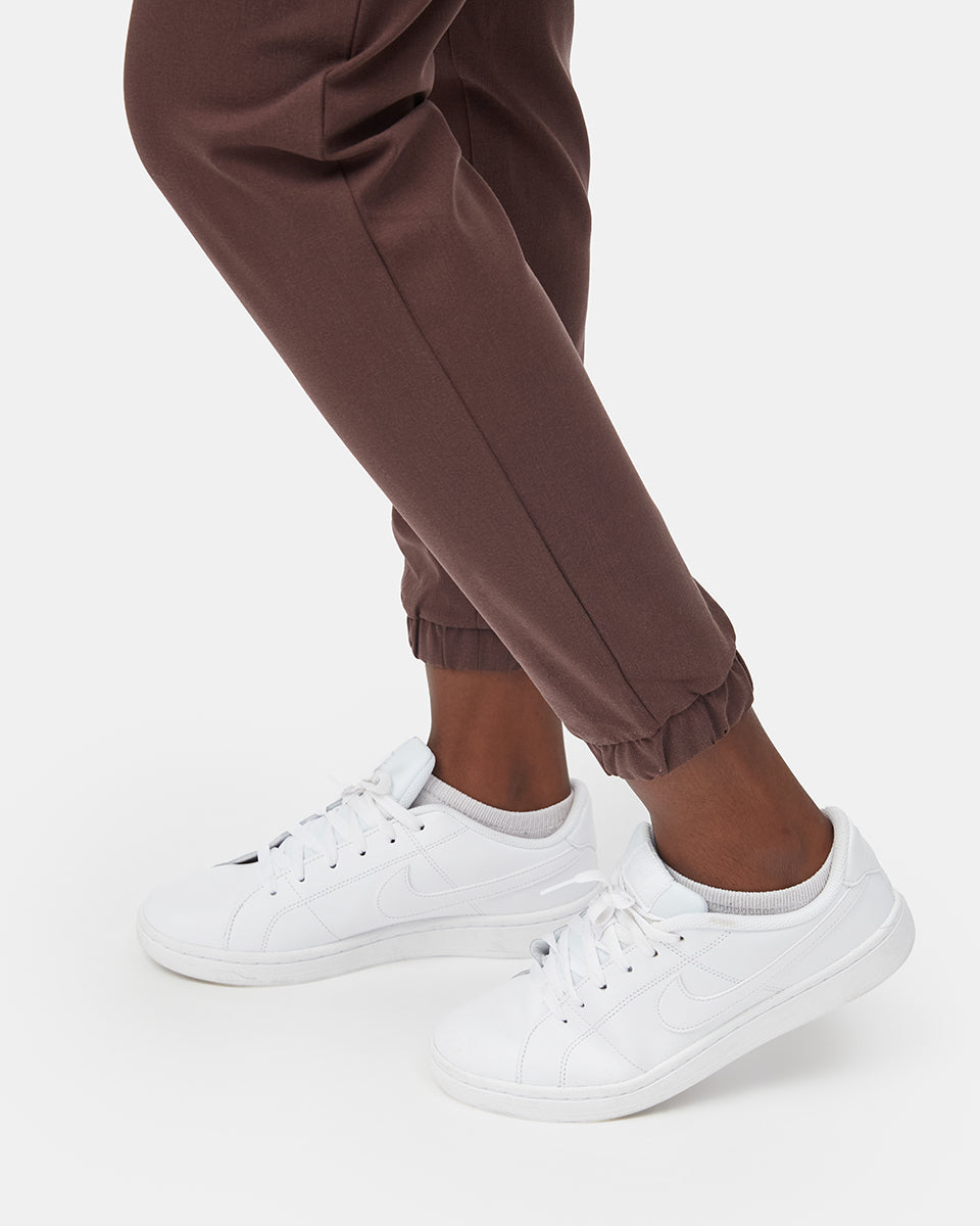 Brown Women's Eco-Friendly High-Rise Joggers