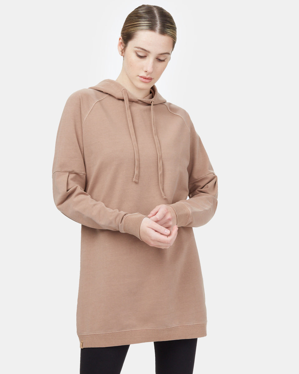 Brown Fleece Pullover Dress